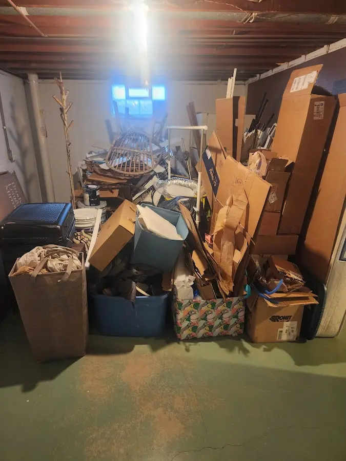 Roll-off dumpster container at job site for 8 Yard Dumpster Rental in Mount Pleasant